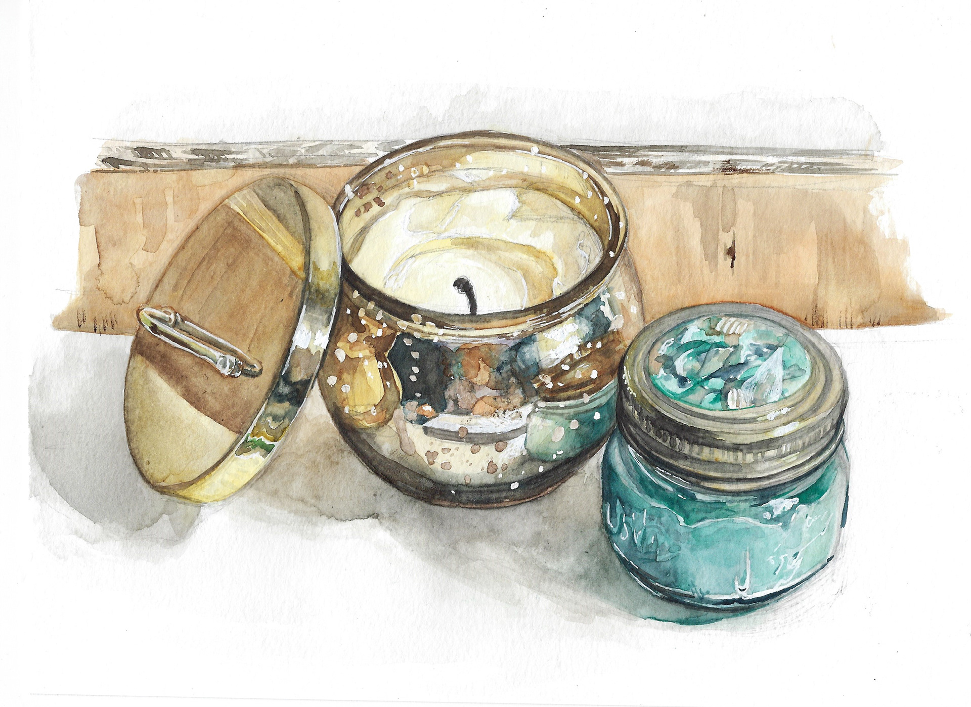 Naomi Brown "Candle Still Life" Watercolor, Make it Pop, Make it Zag, Make it Float class