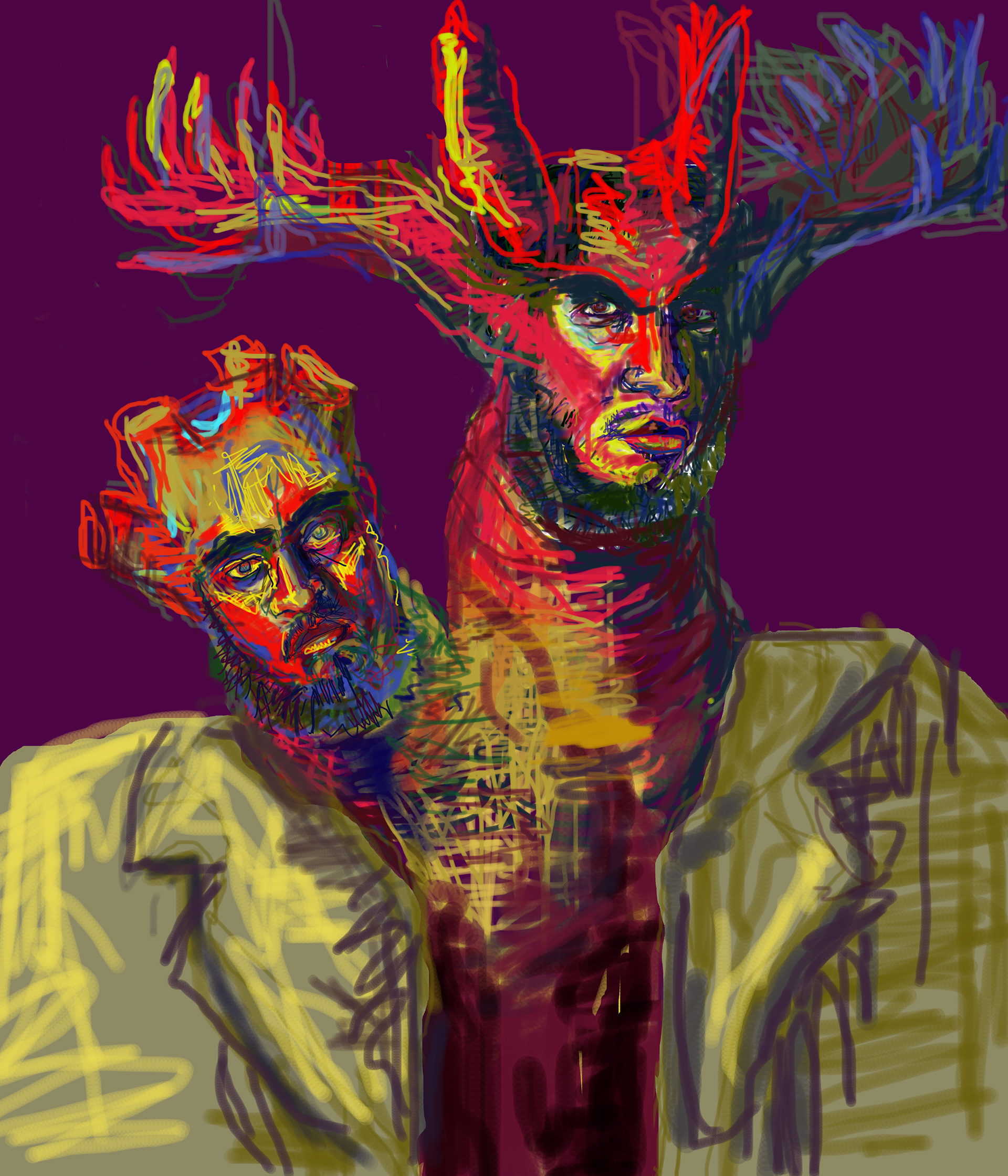 Michael Laurito "Self Portraits" Digital Art, Digital Painting: Photoshop Monsters class