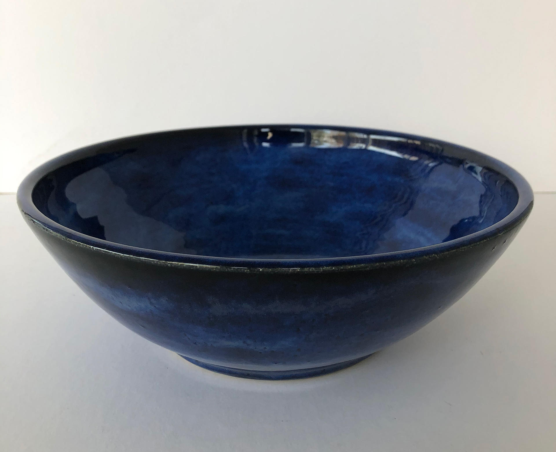 Marty Resnik, "Blue Bowl", Stoneware ceramics 10 x 4", Wheel Throwing: Beginning + Advanced Class
