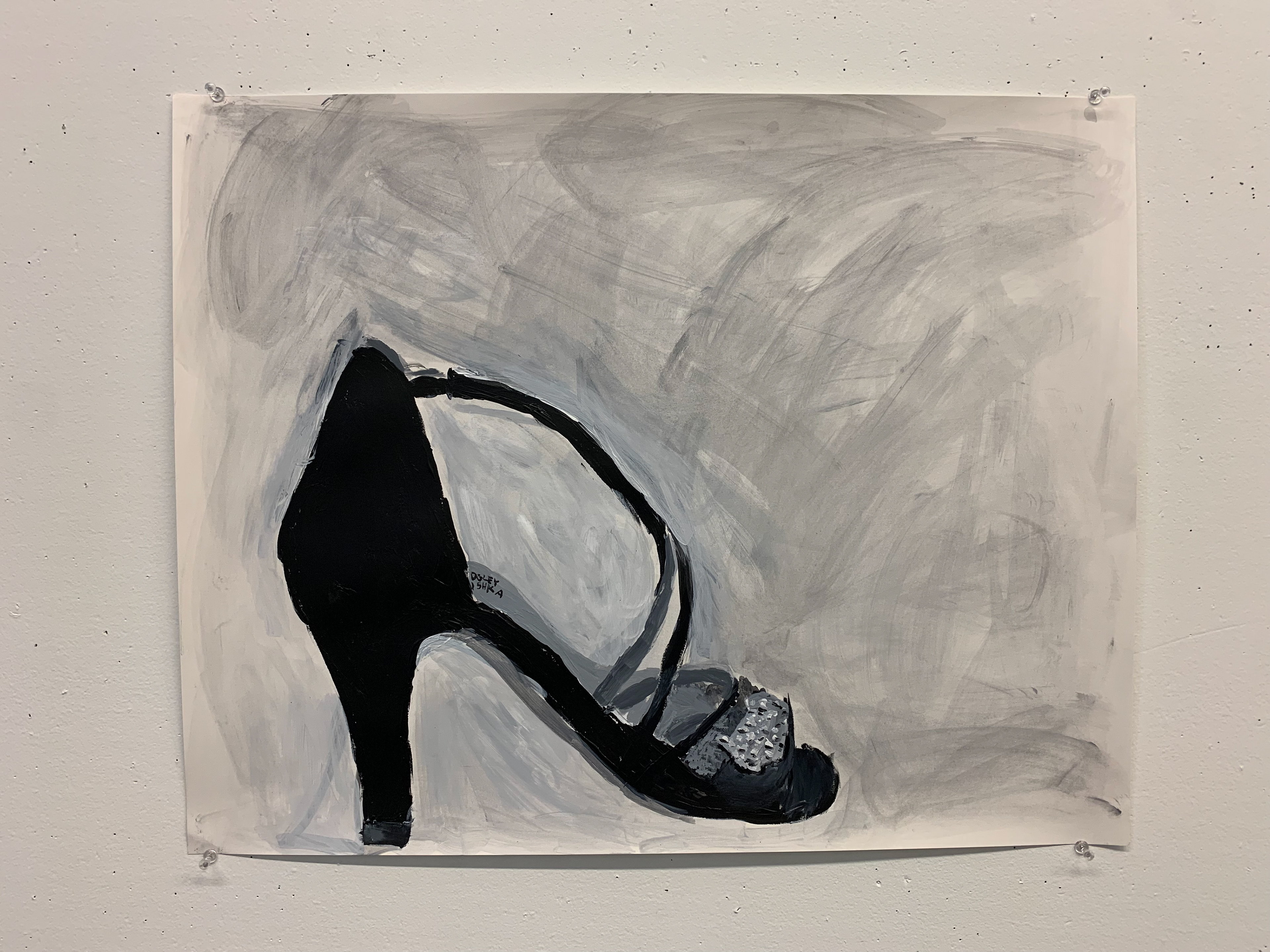 Lilah Korsmo, "The Shoe", Acrylic on Paper, Beginning Painting