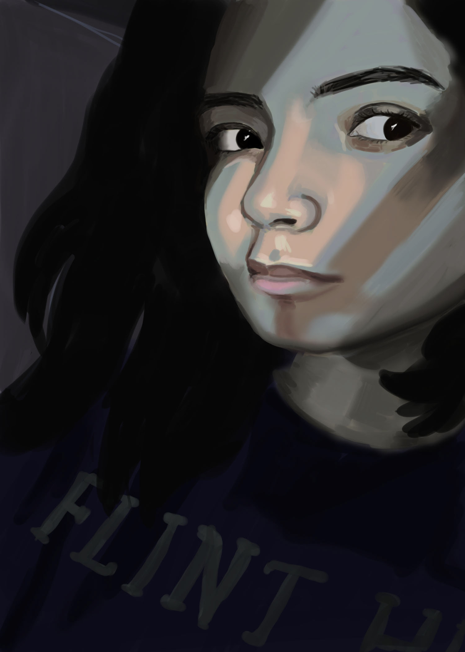 Amelia Miller "Self Portrait" Digital Art, Digital Illustration Class