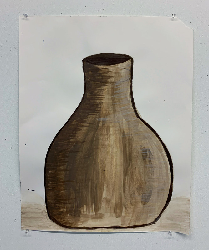 Kennedy Hinkle, "Vase", Acrylic on Paper, Beginning Painting