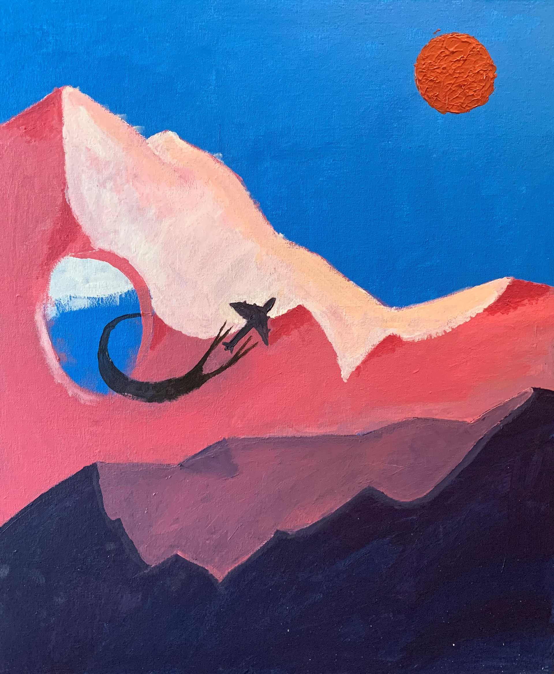 Sarah Harner "Above the Clouds" Acrylic Paint, Intermediate Painting Class