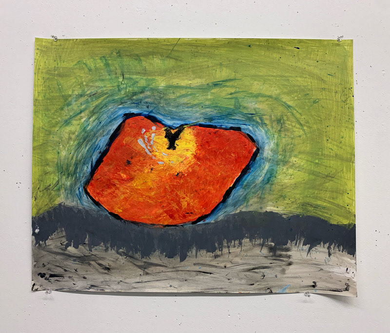 Drusilla Mango, "Pear", Acrylic on Paper, Beginning Painting