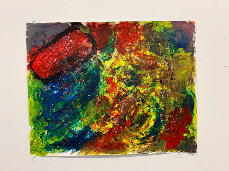 Lilah Korsmo, "Chaos", Acrylic on Paper, Beginning Painting