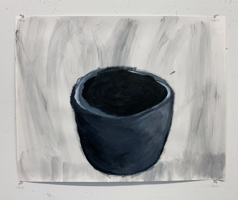 Michaela Kirkpatrick, "Black & White", Acrylic on Paper, Beginning Painting