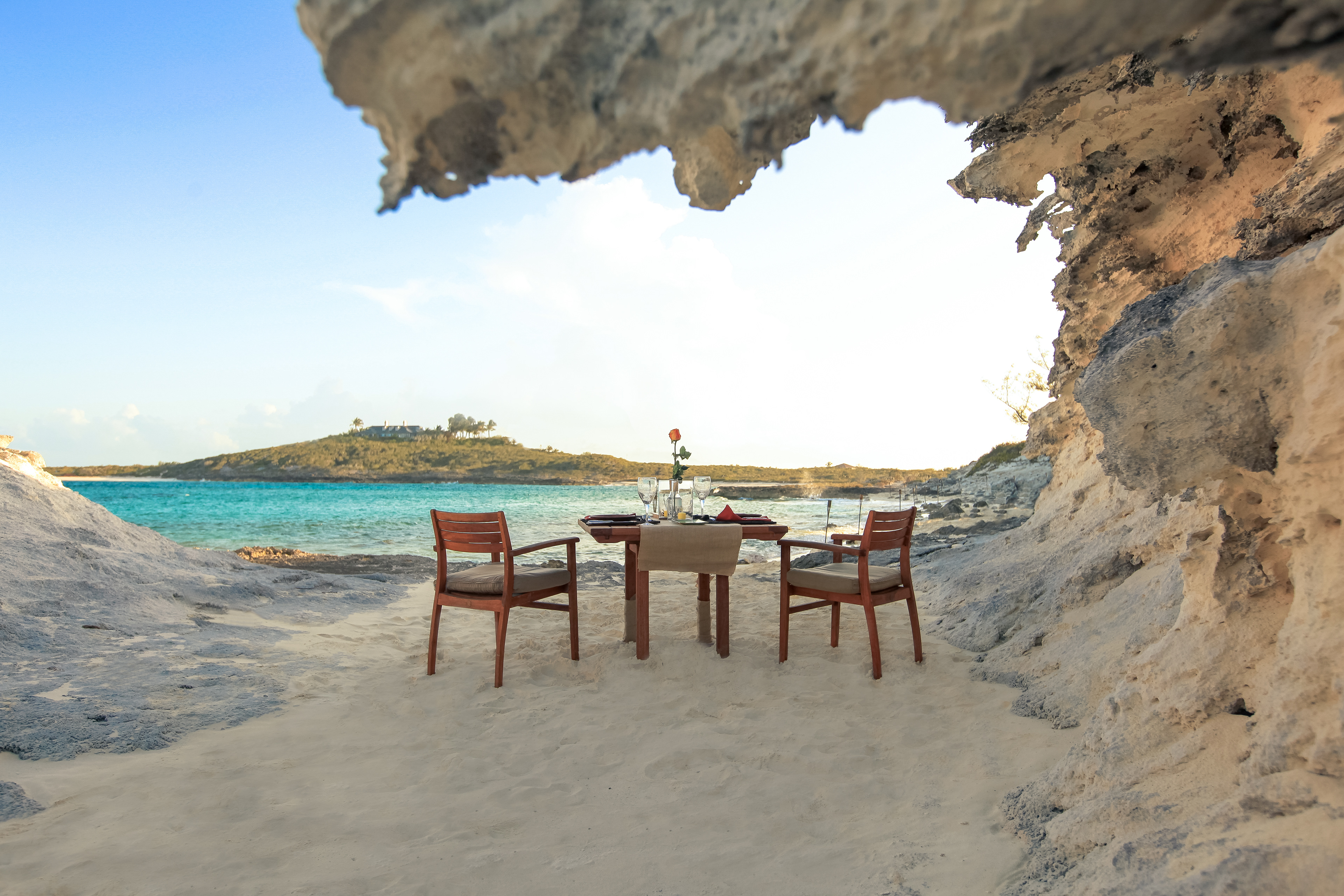 Quiet Lunch for Two |. Moon Cay, Bahamas