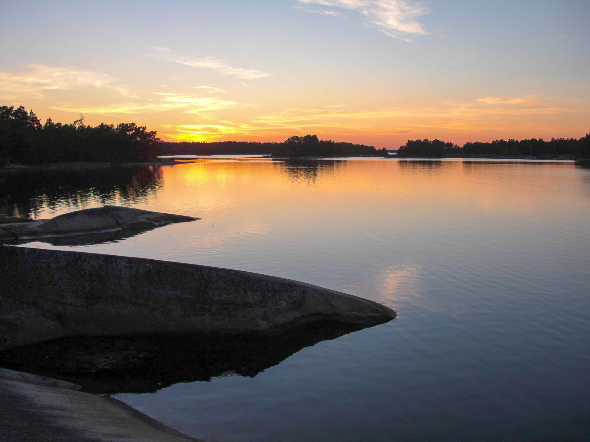 Solnedgång på Finnhamn