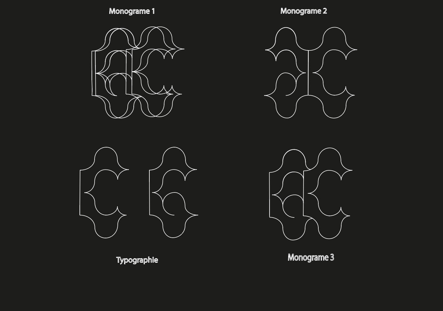 Création_typographie_sur_fond_noir_diiférente_déclinaisons