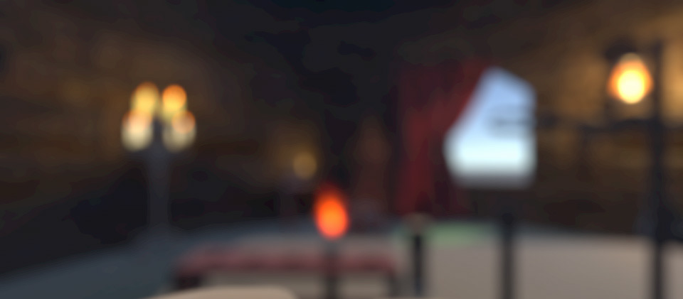 Game view when blurred to test playability with residual vision
