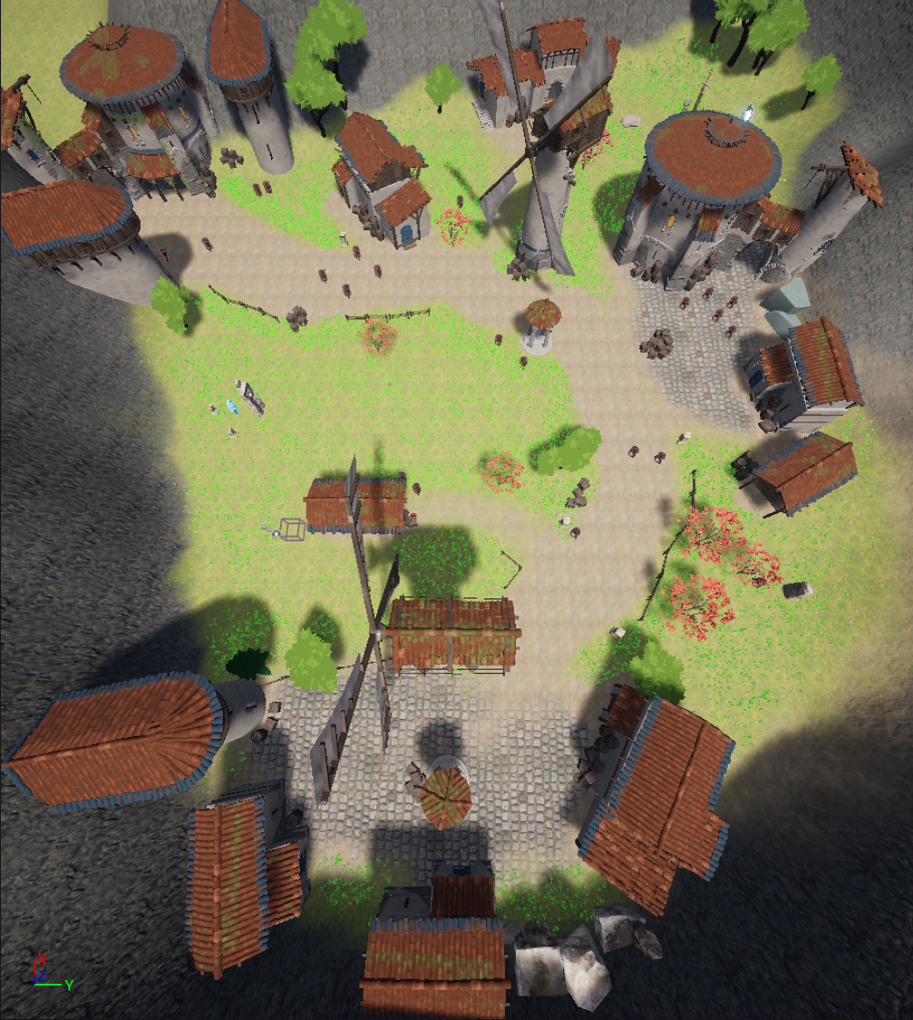Aerial view of the valley map