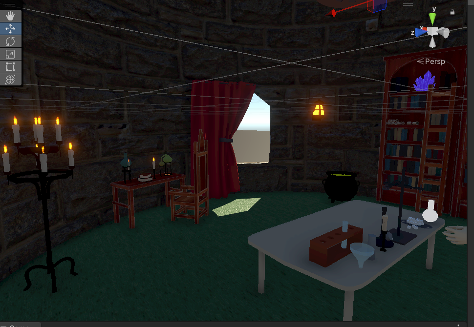 Tower scene before lighting setup