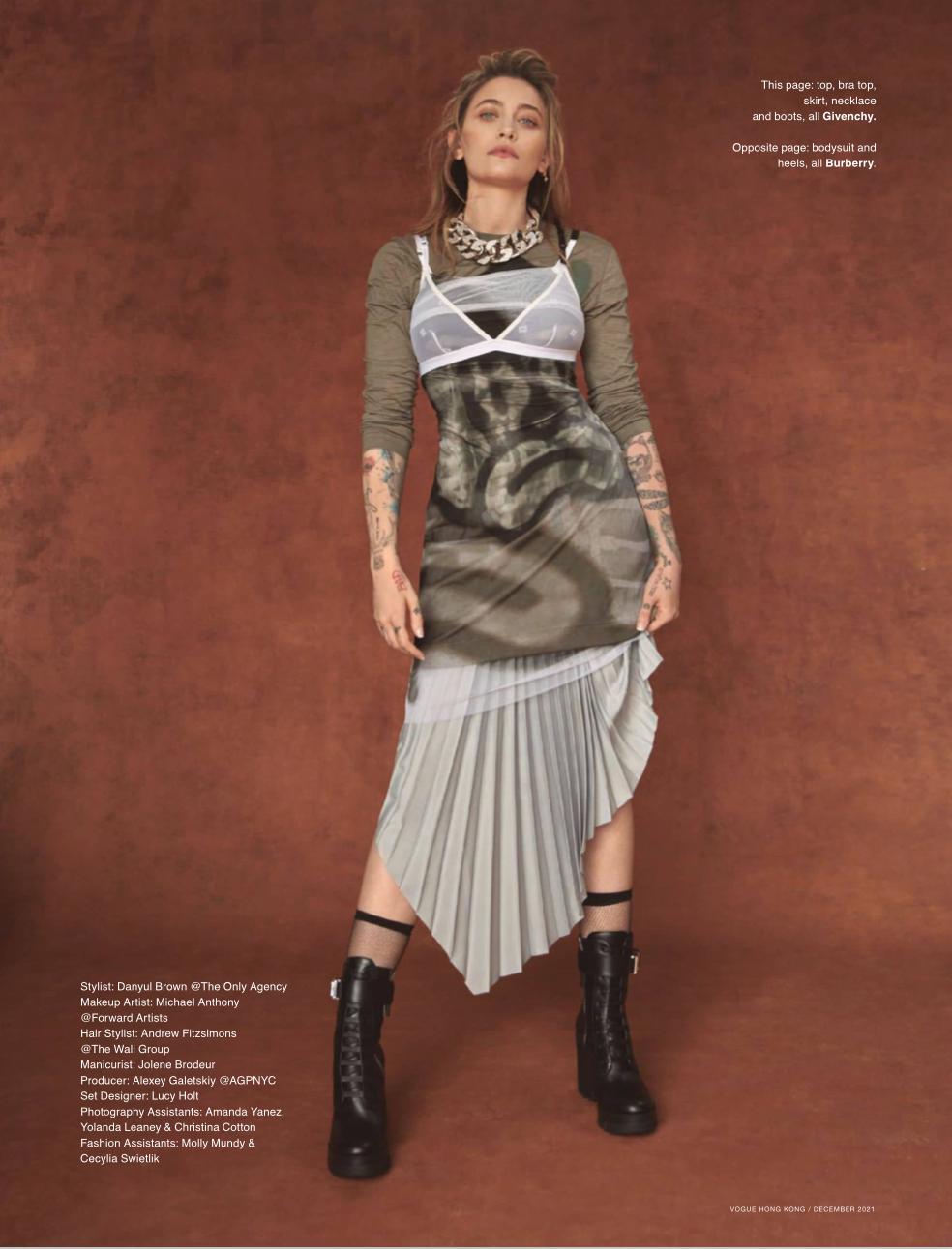 Paris Jackson for Vogue Hong Kong styled by Danyul Brown