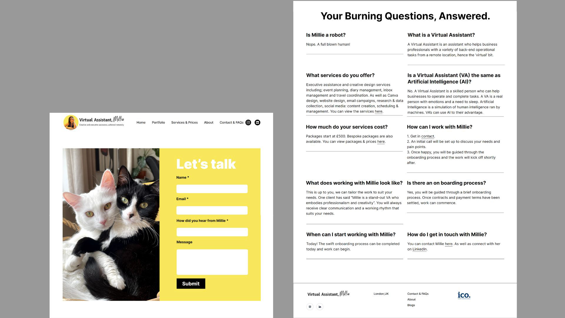 Contact page