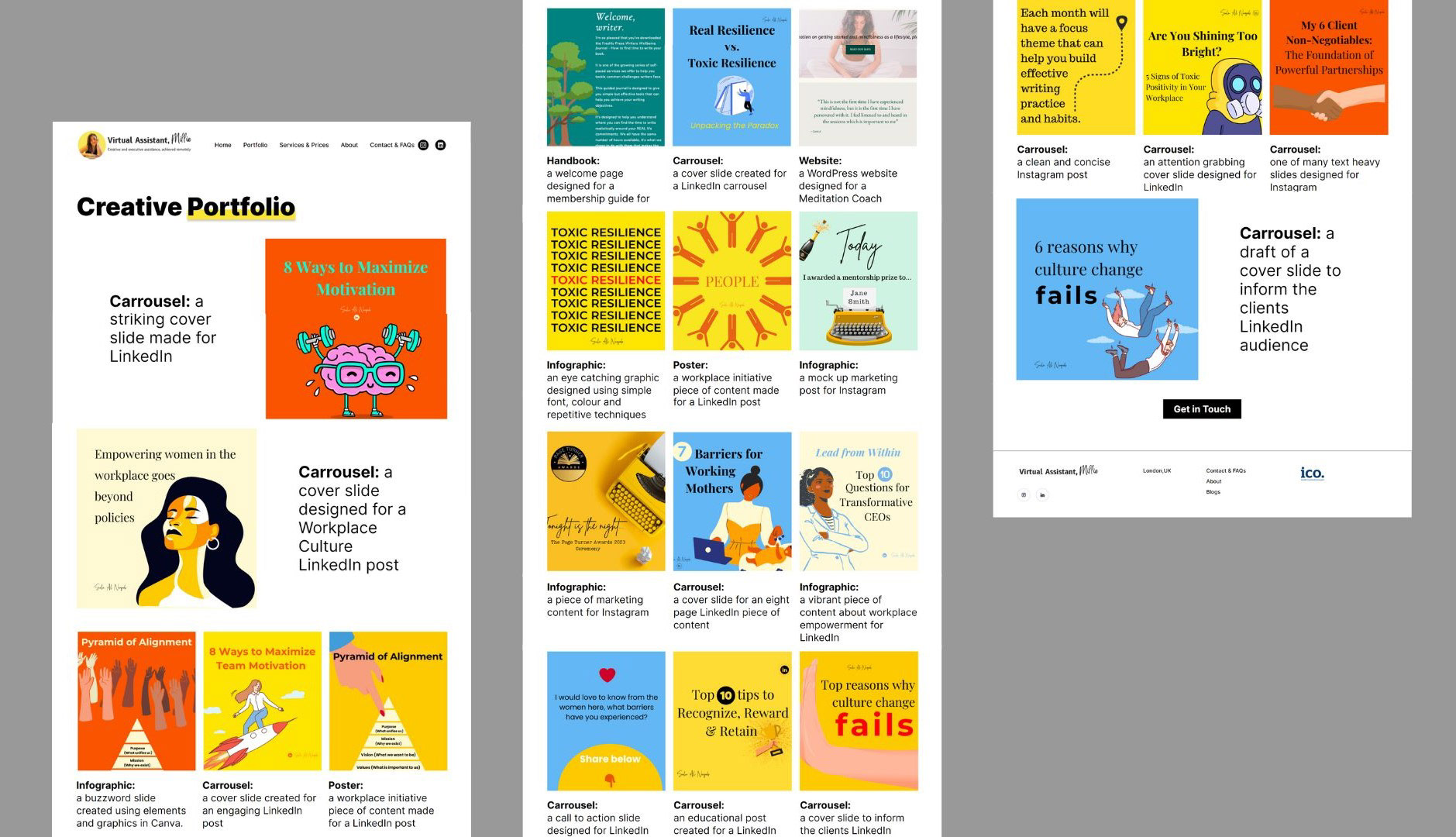 Portfolio page
