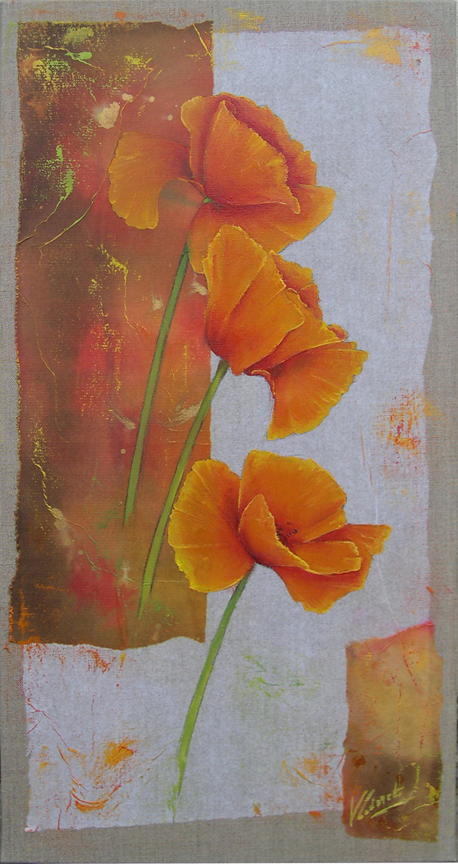 Coquelicot V - Format 60x30 cm
