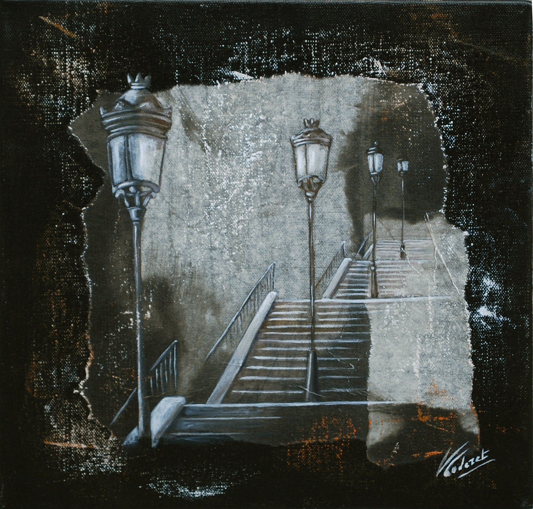 Réverbère III - Format 30x30 cm