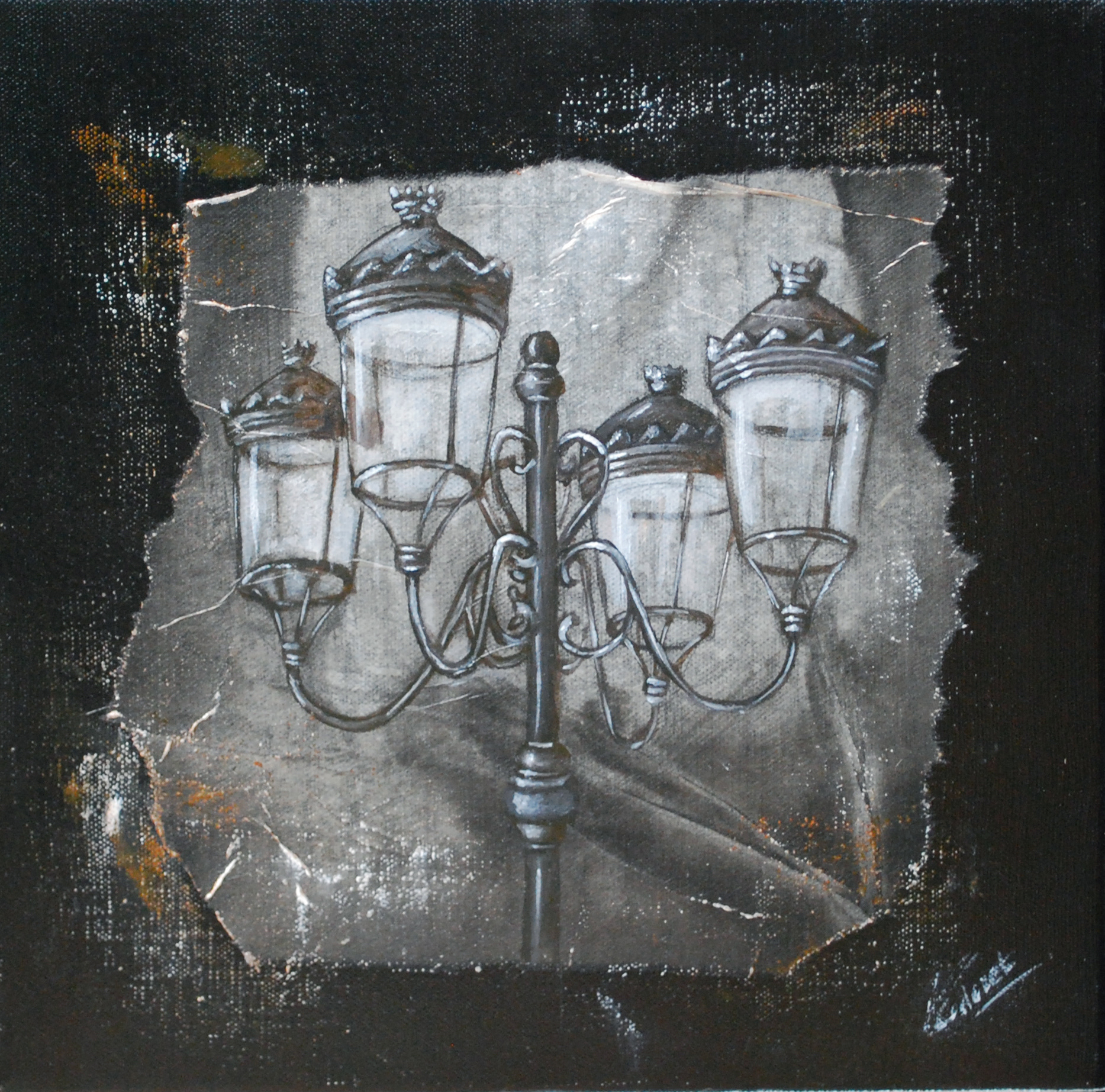 Réverbère IV - Format 30x30 cm