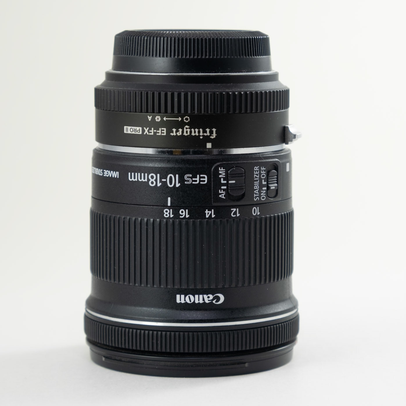 Canon vidvinkel 10-18 perfekt match med  Fringer EF-FX Pro II mellemring til Fuji