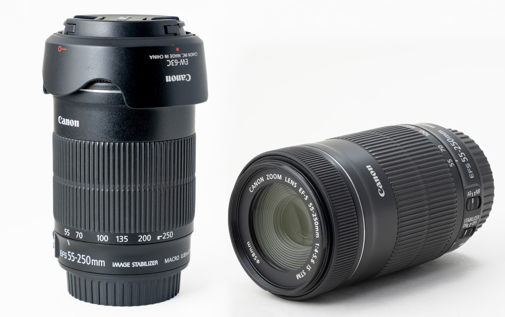 Canon Zoom EF-S 55-250 mm 1:4.5-55.6 STM. Kr. 2.850,- Fungerer perfekt på Fuji X med Fringer mellemring