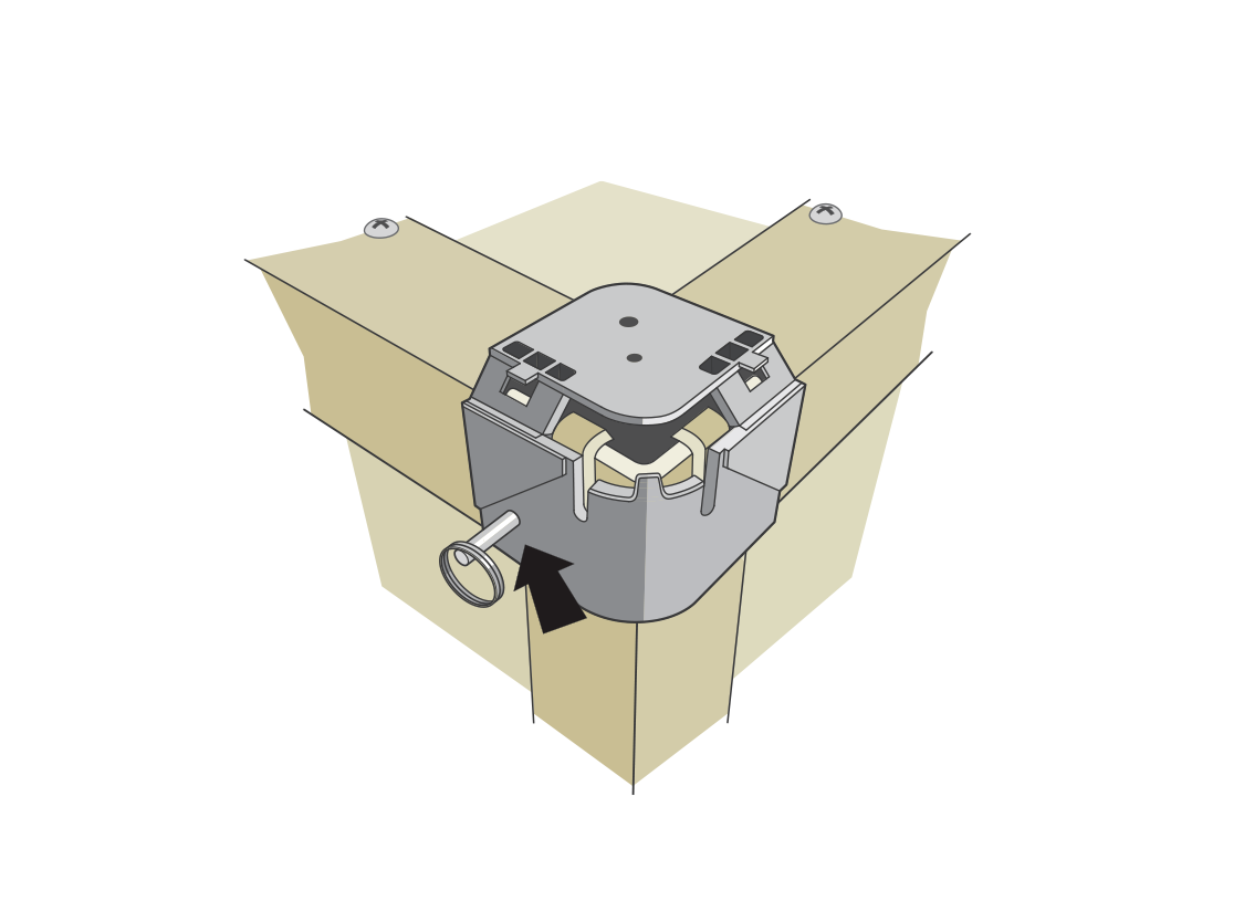Locate locking pin