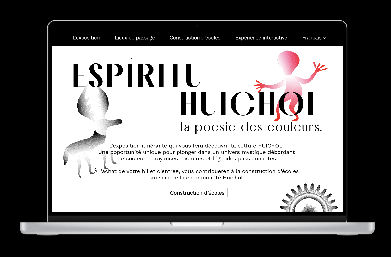 Desktop and mobile website's prototype mockup