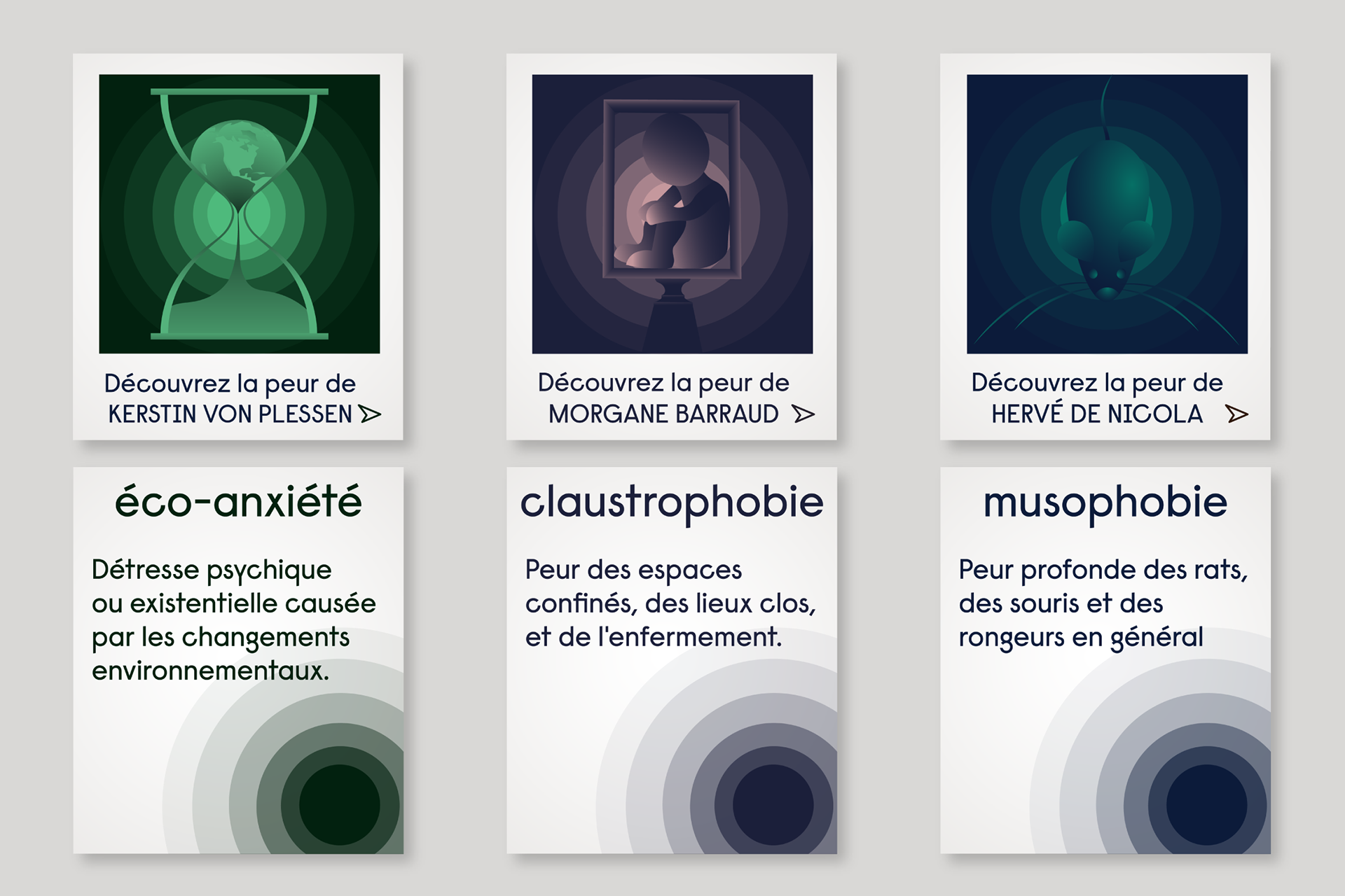 La Gazette phobias illustrated cards