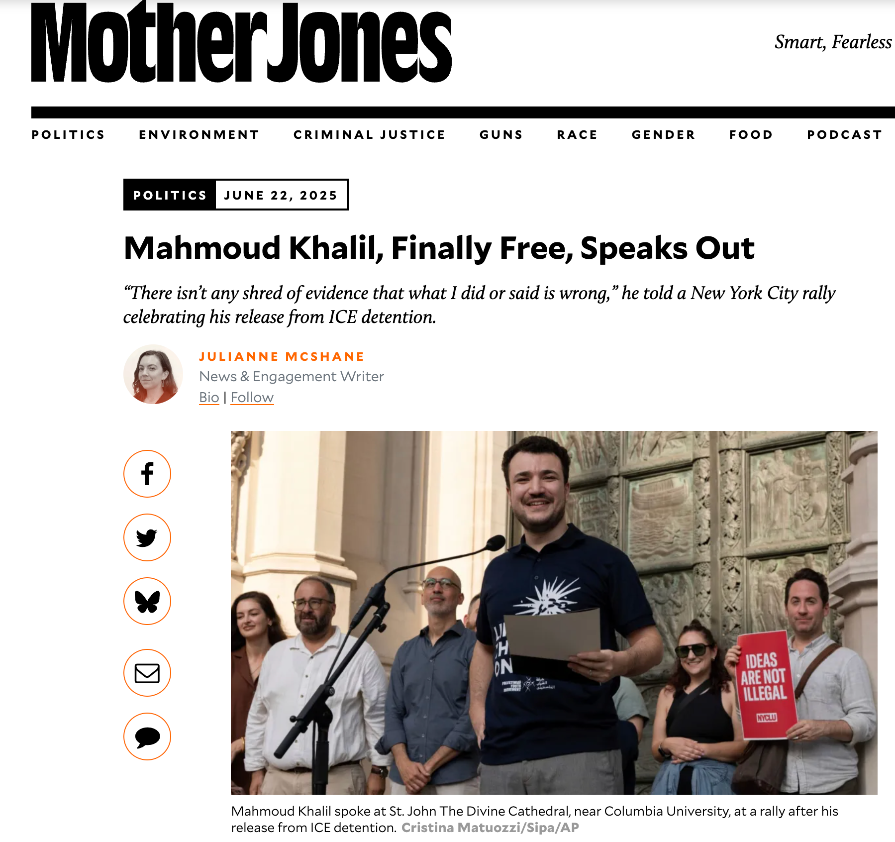 https://www.motherjones.com/politics/2025/06/mahmoud-khalil-finally-free-speaks-out/