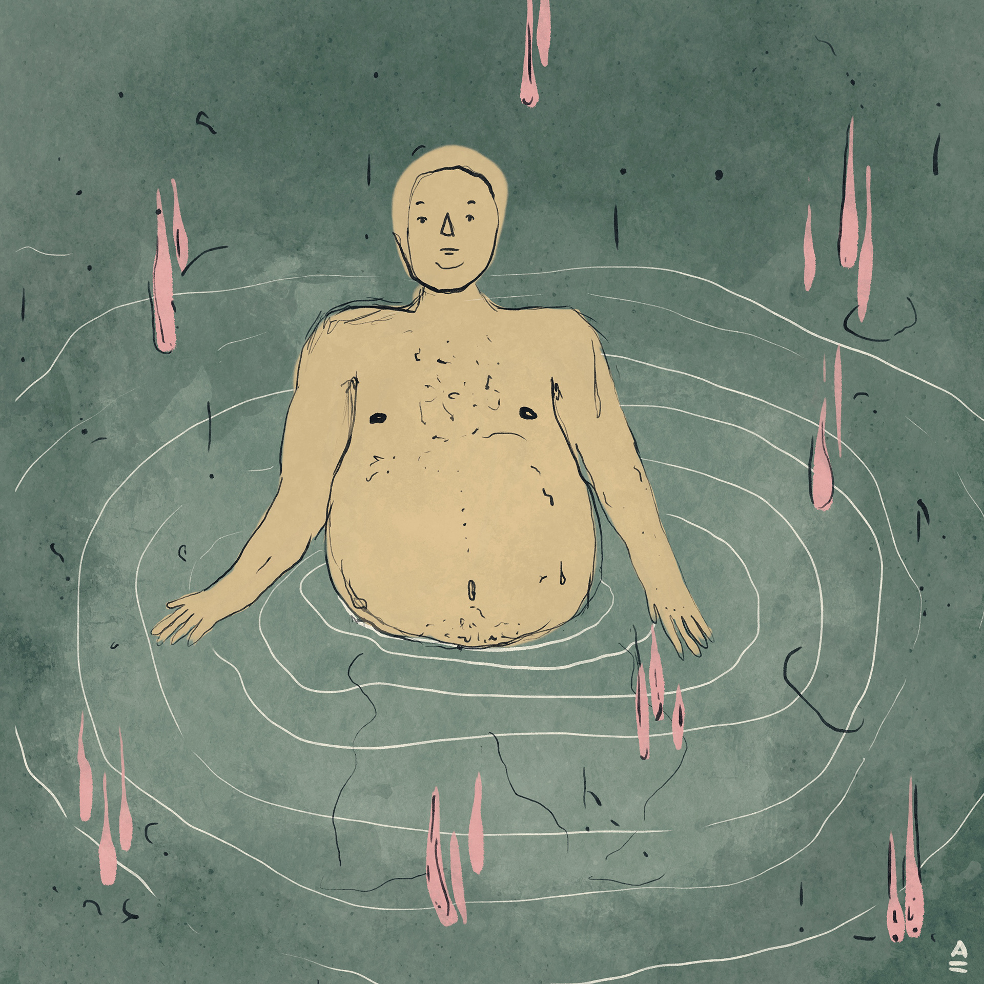 Dicker Mann, 2021 – Digitale Illustration