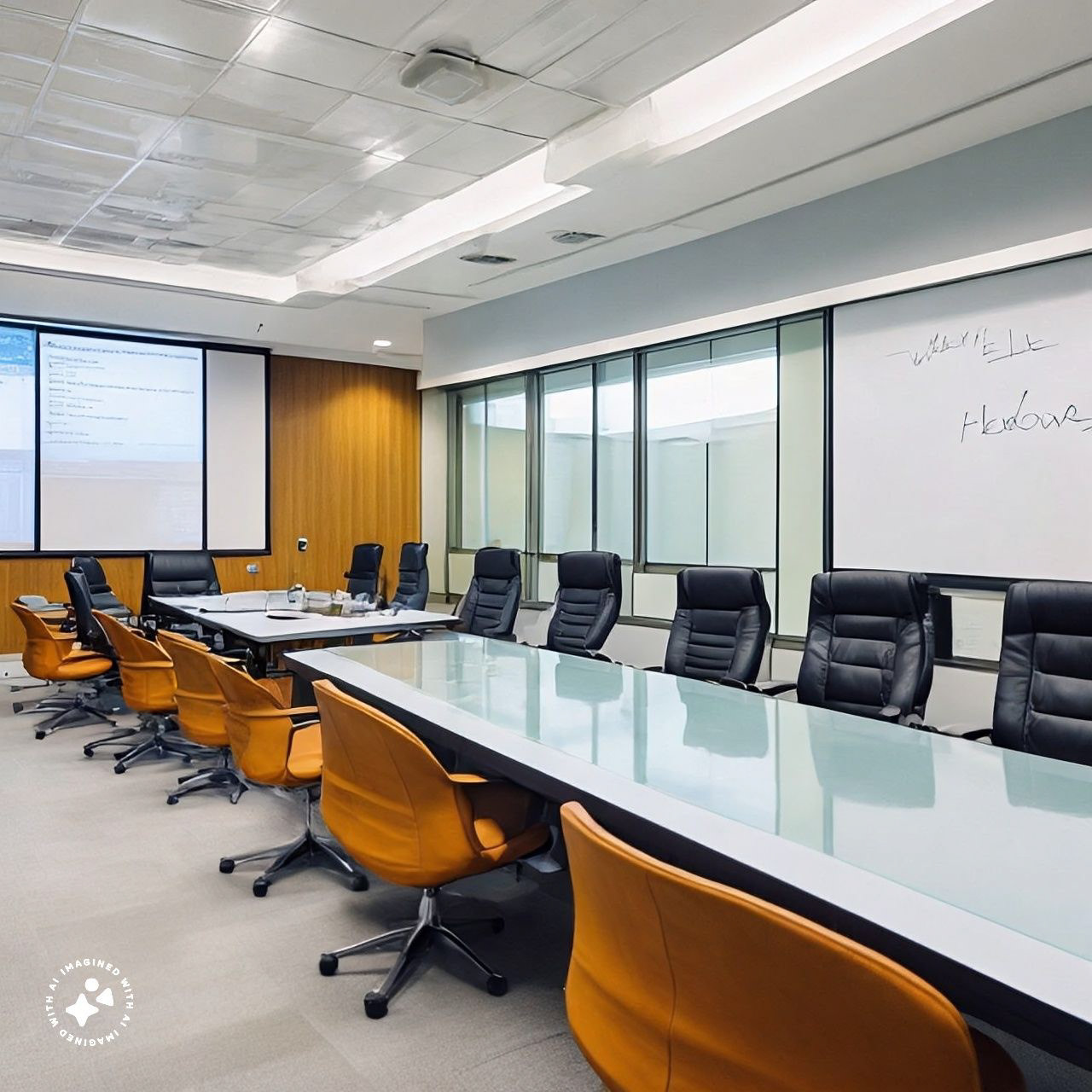 Custom made office glass whiteboard writing board