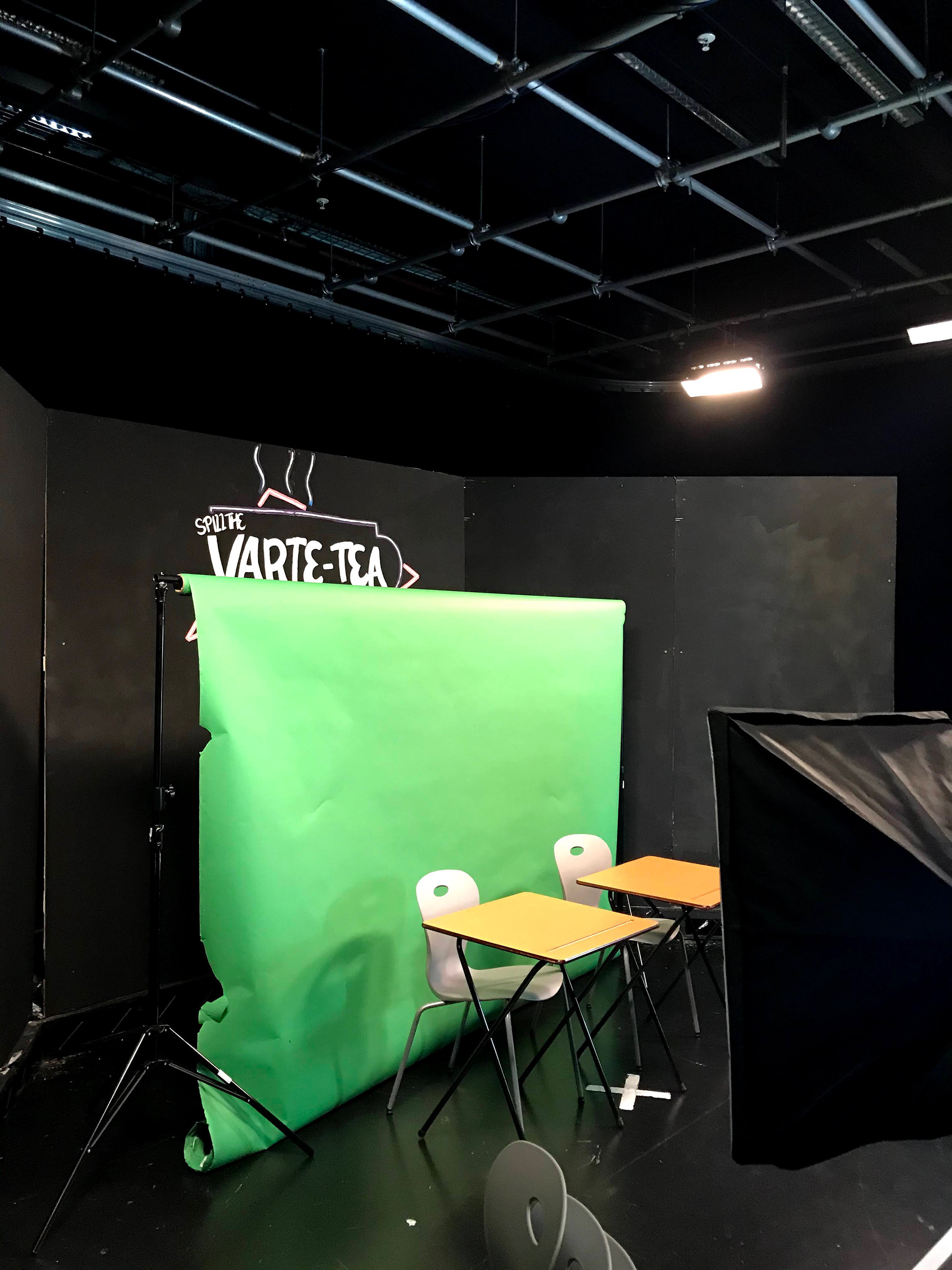 Set up for our parody news segment of the shw