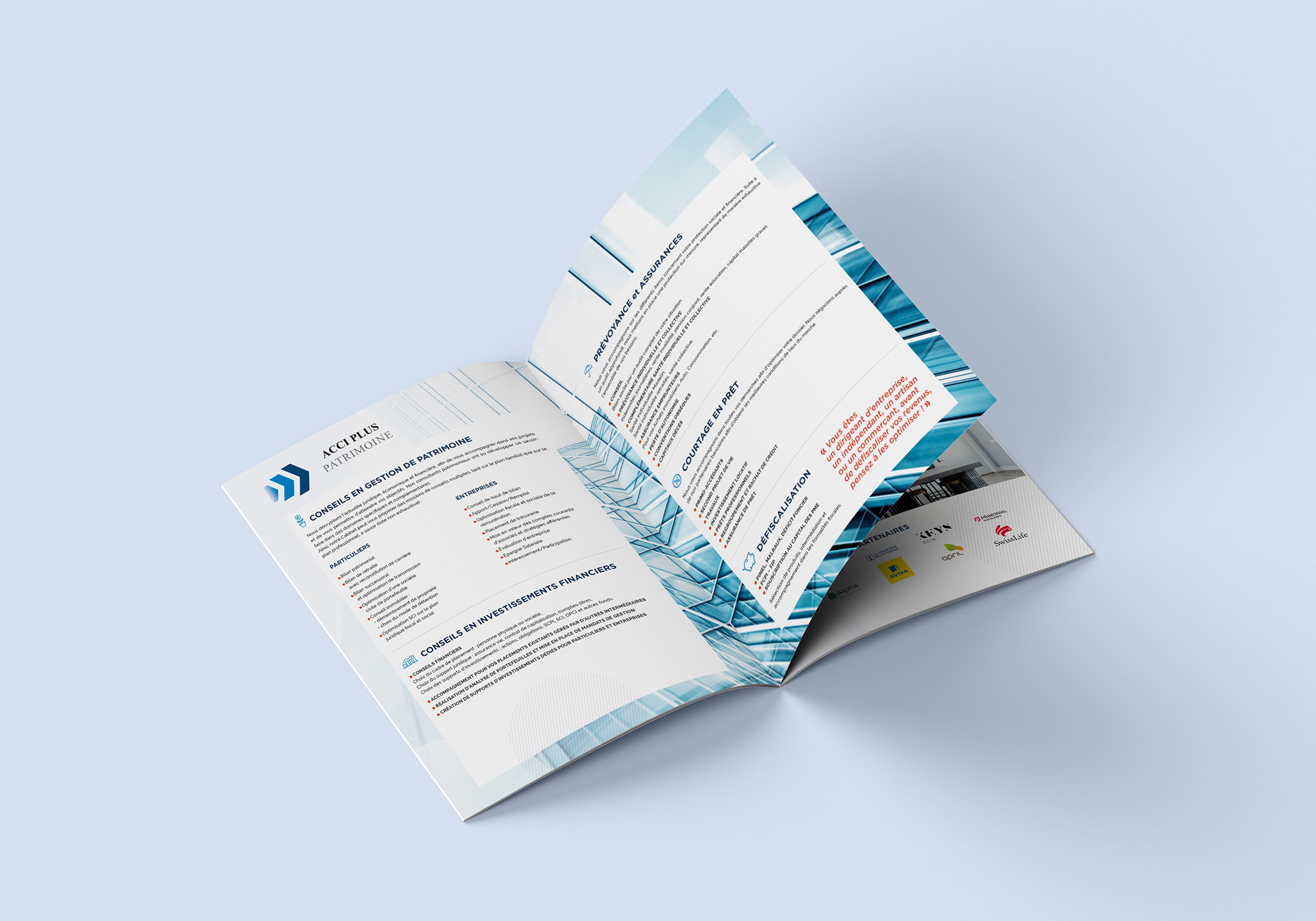 Acci Plus, gestion de  patrimoine, plaquette