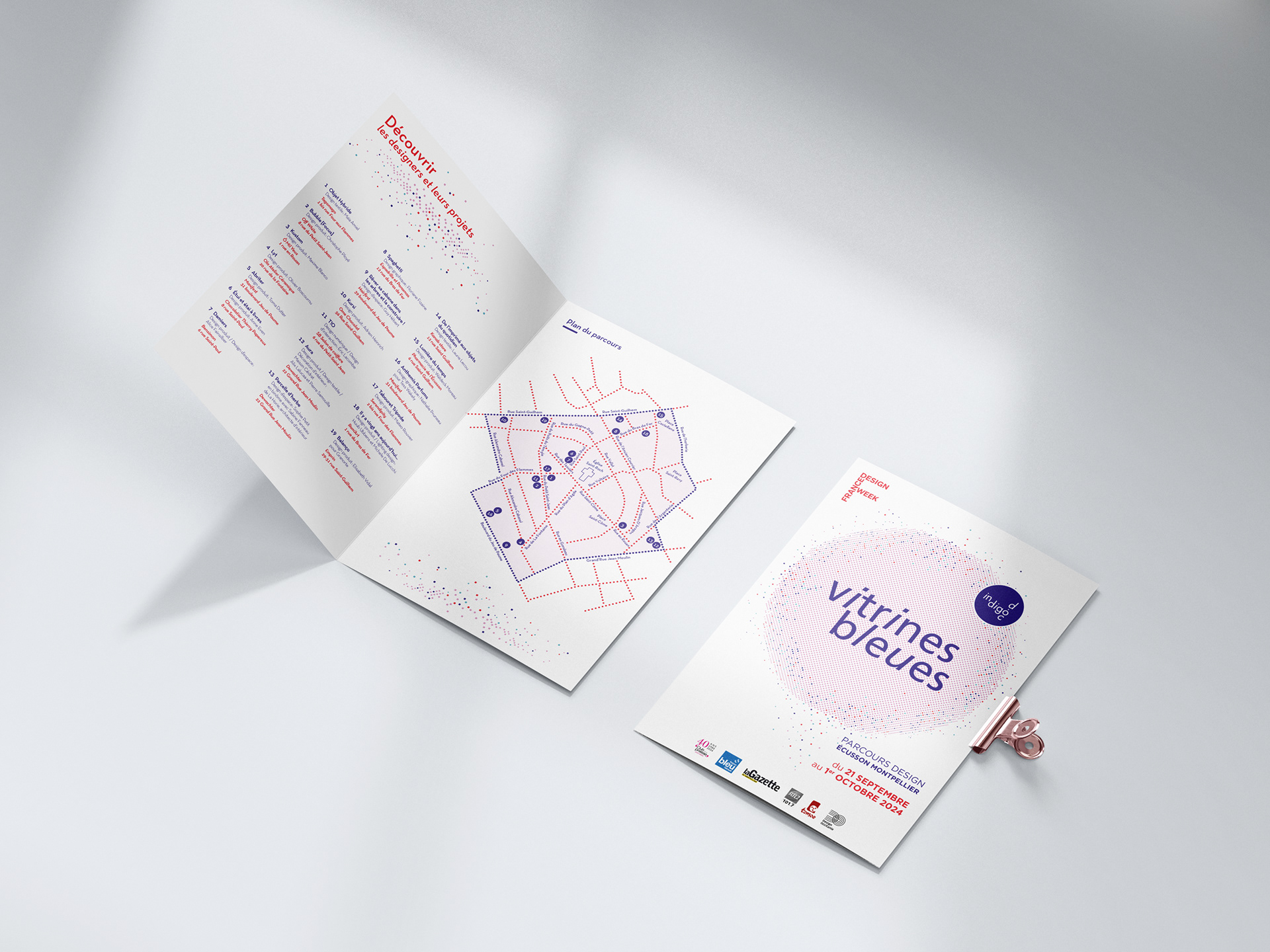 Indigo d'Oc, Vitrines Bleues, flyer