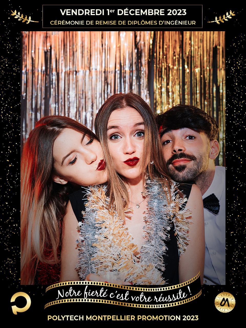 Polytech Montpellier, cérémonie de remise de diplômes des ingénieurs, photobooth