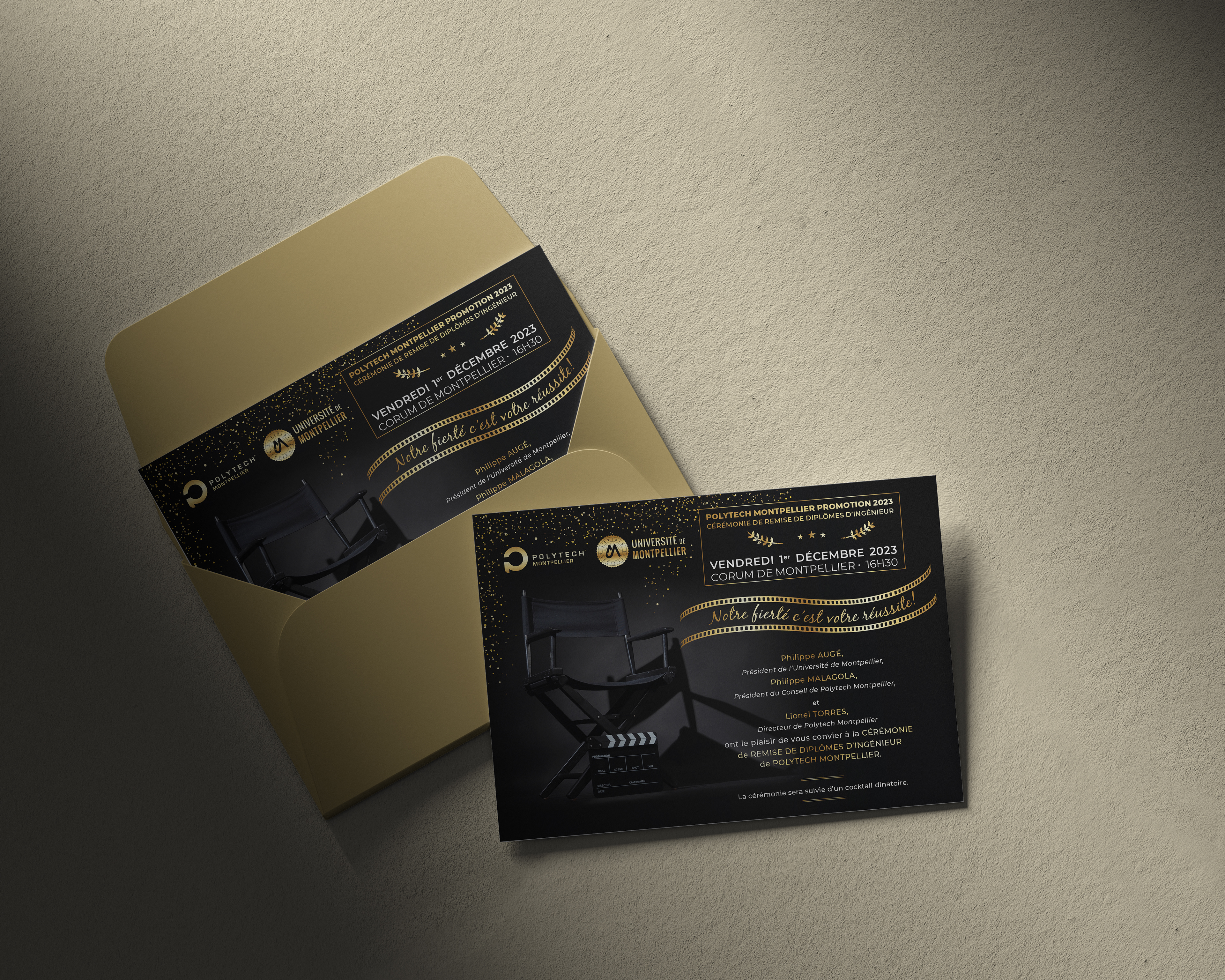 Polytech Montpellier, cérémonie de remise de diplômes des ingénieurs, invitation