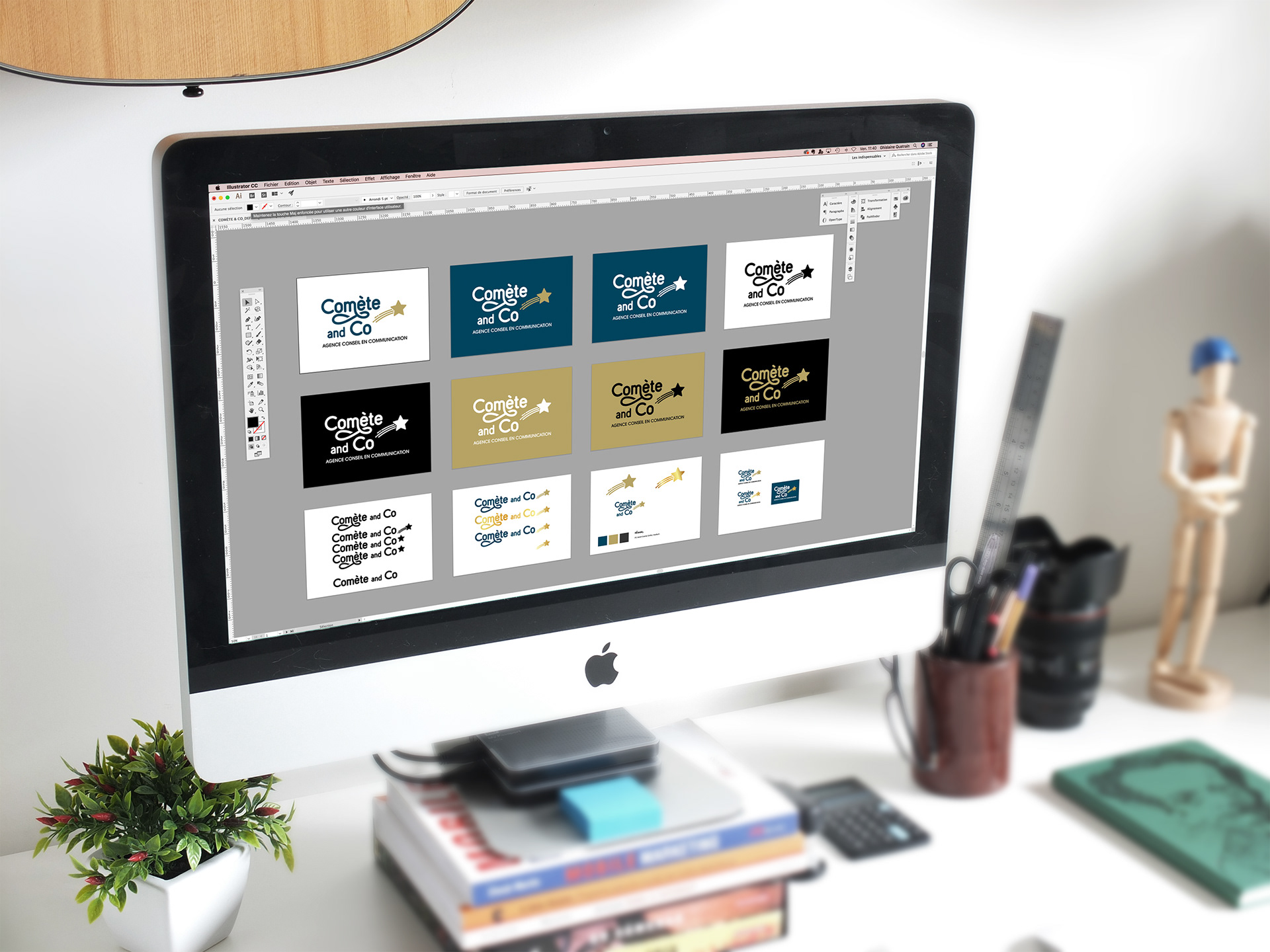 Comète and Co, agence de communication,  identité visuelle