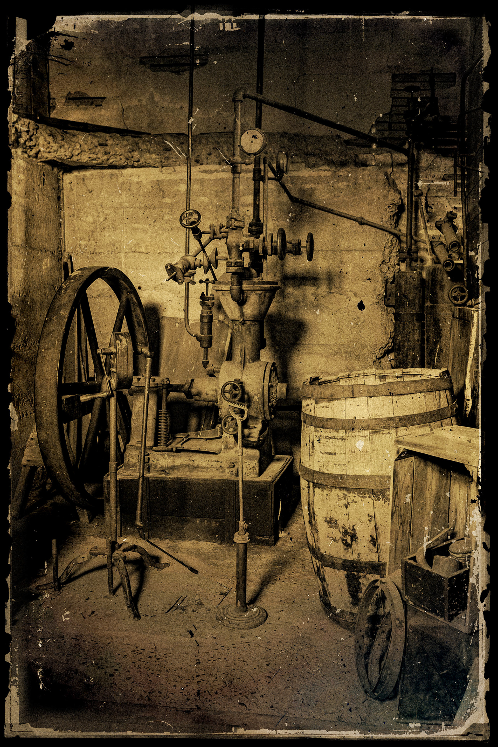 Photograph of antique pump house taken in Molson Washington 
