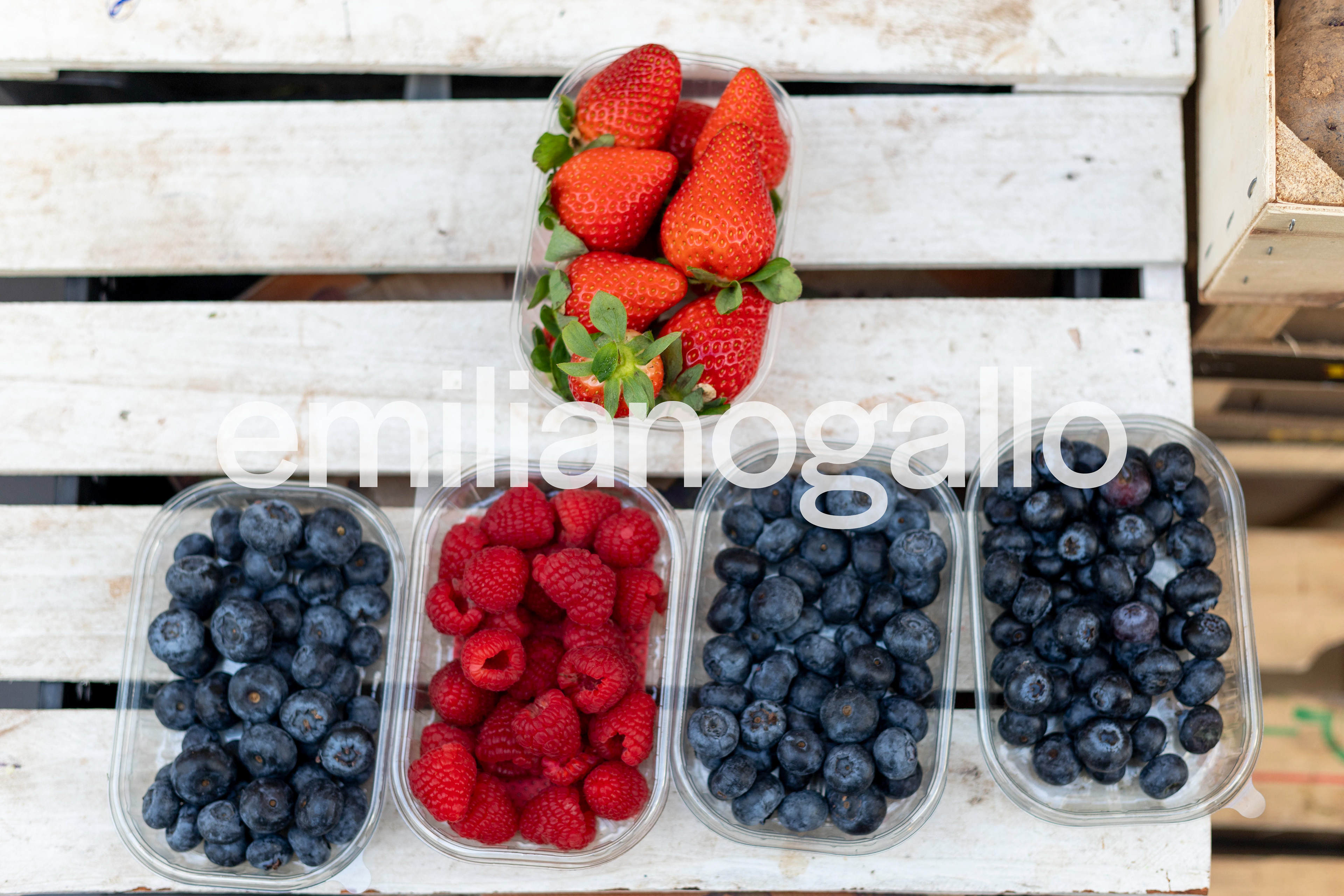 Strawberry, blueberry and raspberry / Rome, Italy