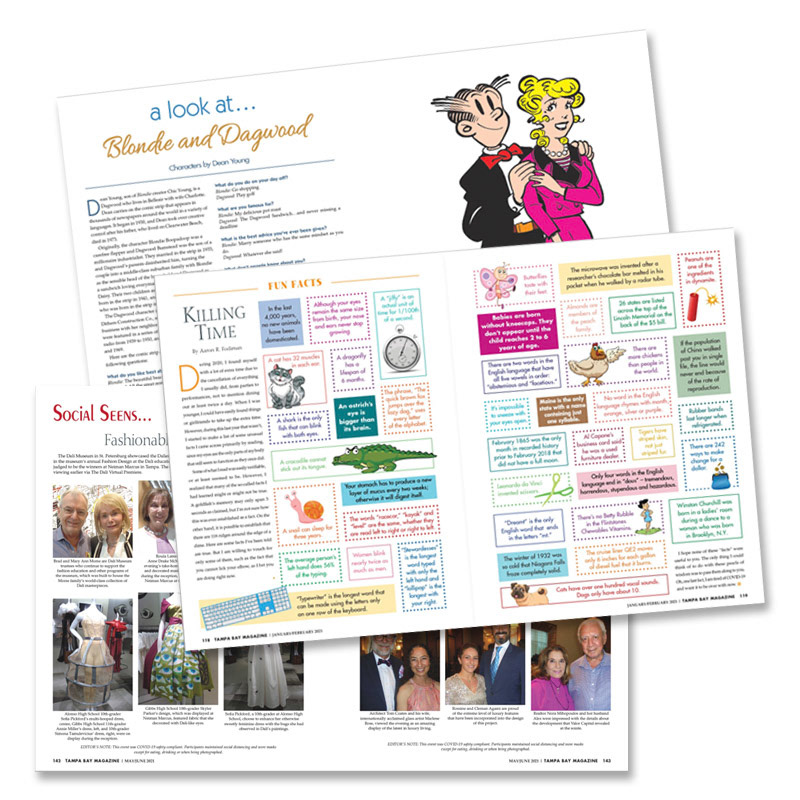 Magazine Page Layouts | Tampa Bay Magazine