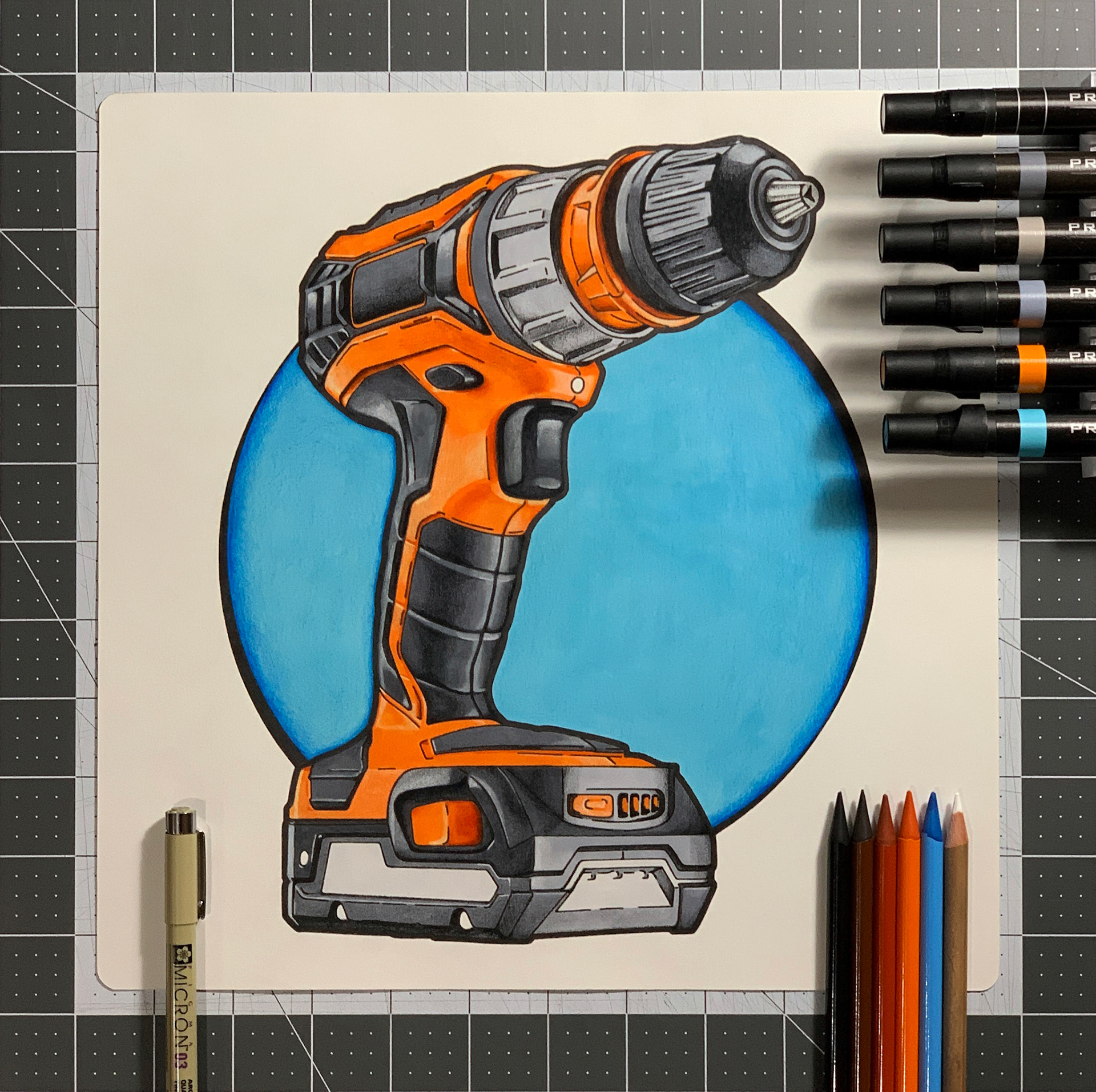 AEG Drill Illustration Render