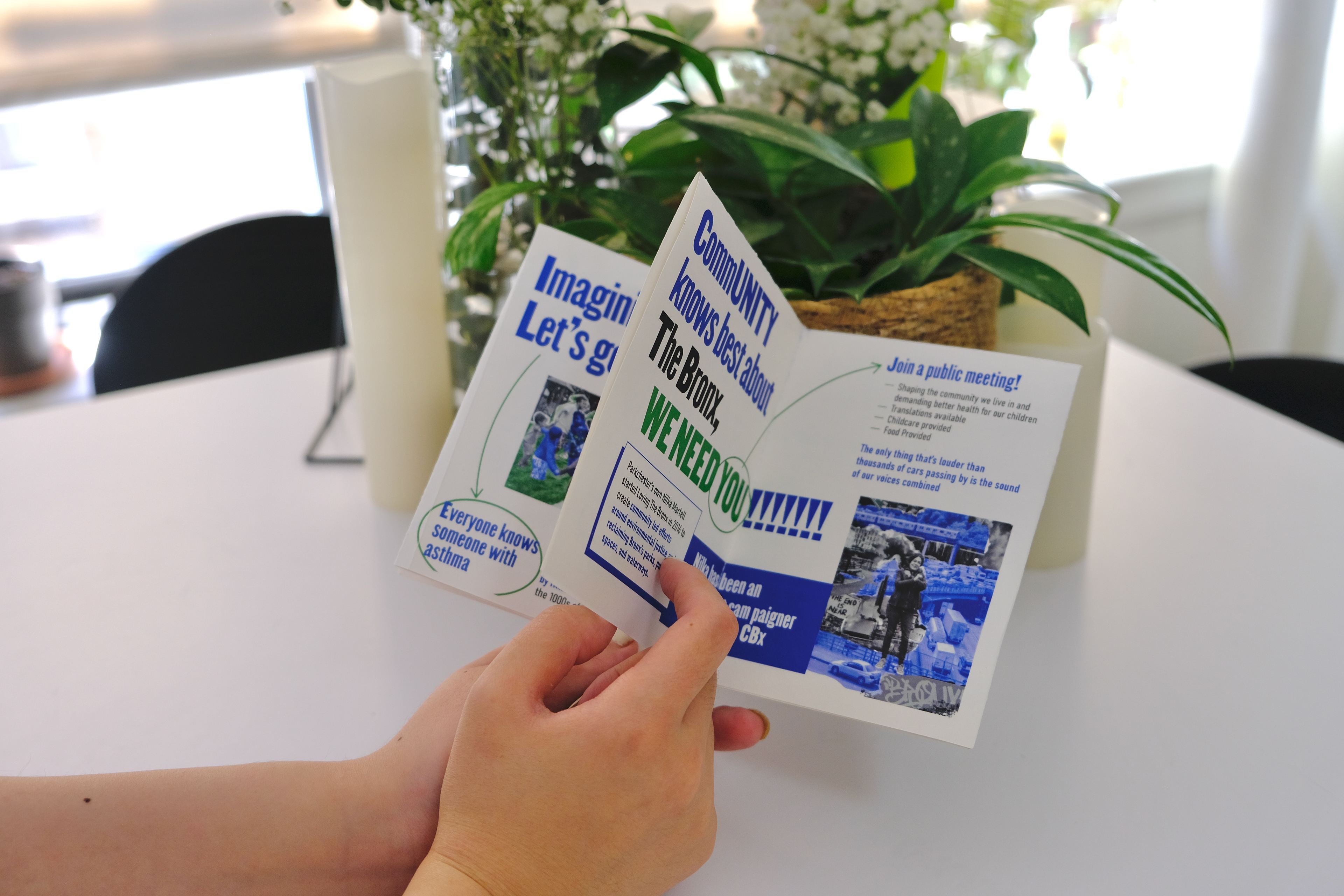 The poster can turn to a educational pamphlet 