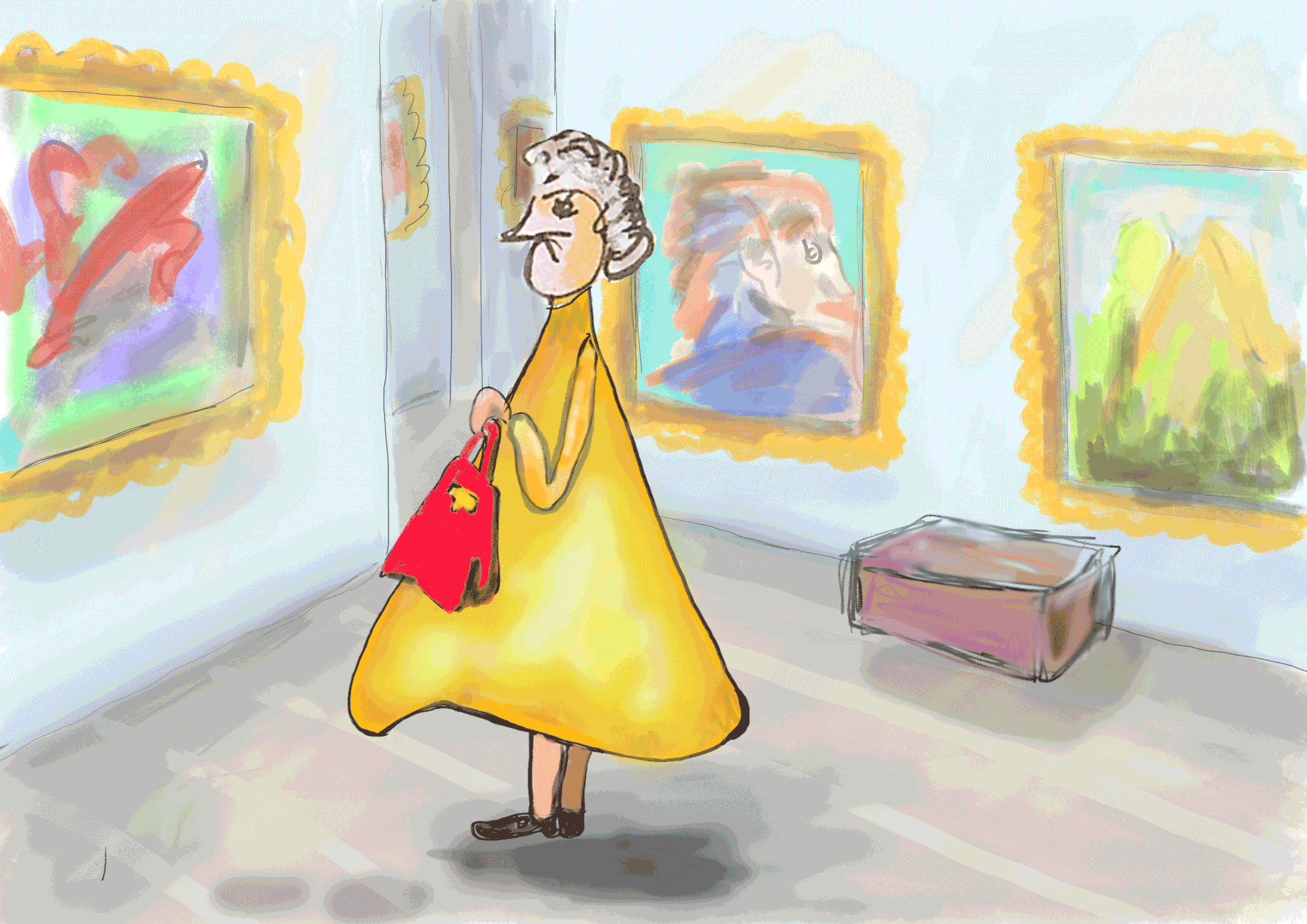 Gula Tanten in Museum Gif 2019