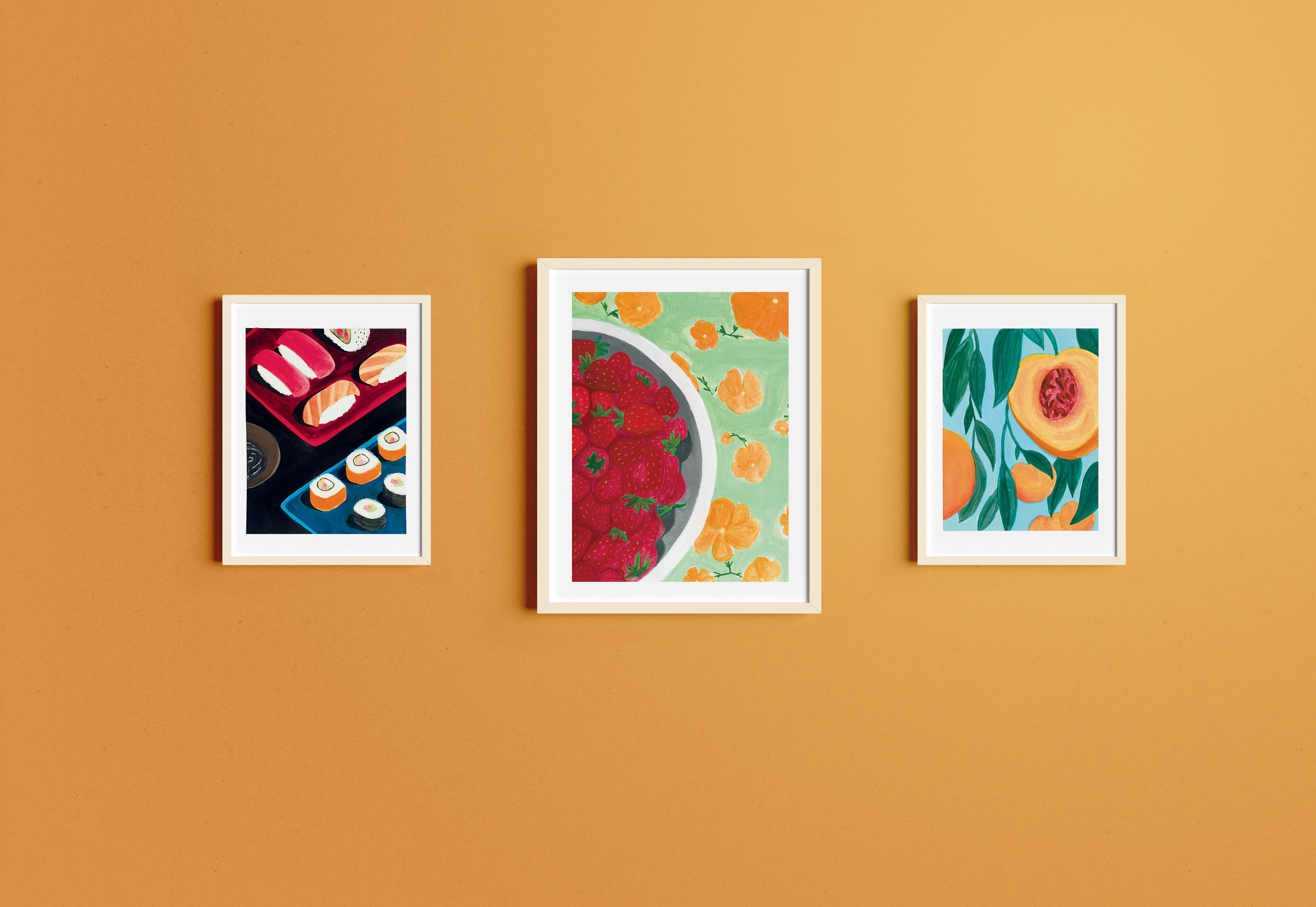 gouache paintings