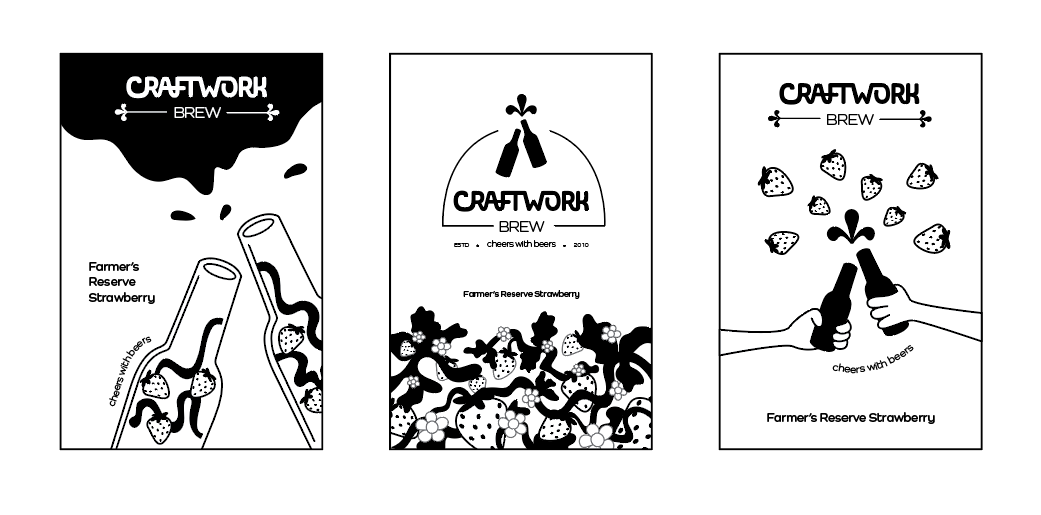 digital label sketch variations