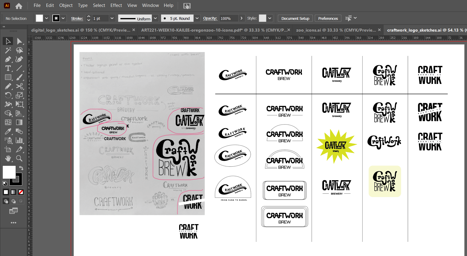 beginning logo sketches