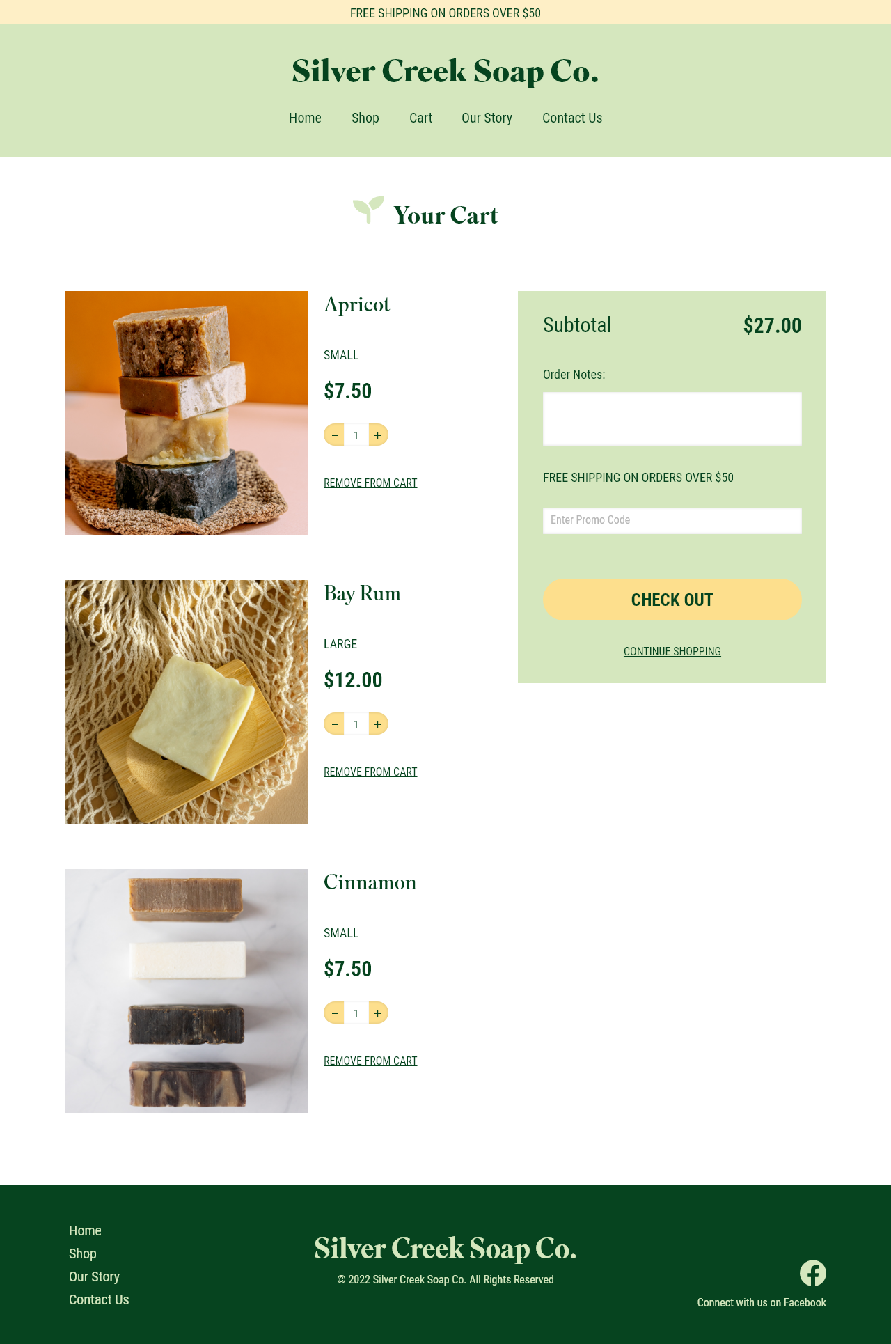 desktop cart page