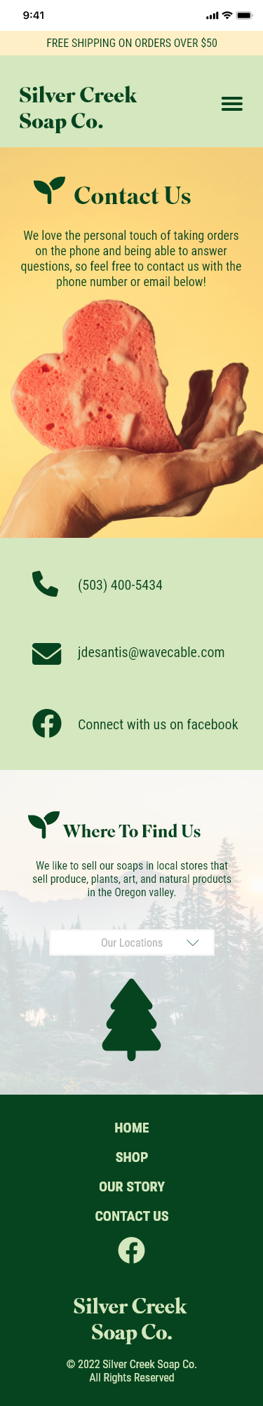 mobile contact page