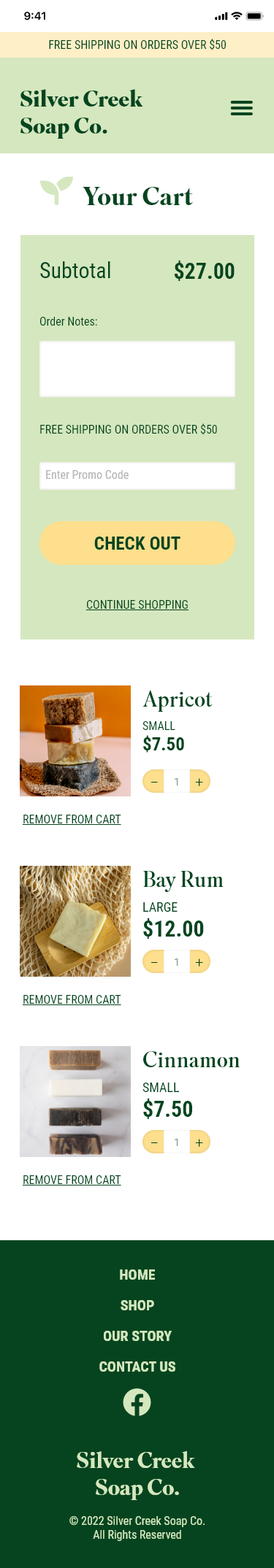 mobile cart page