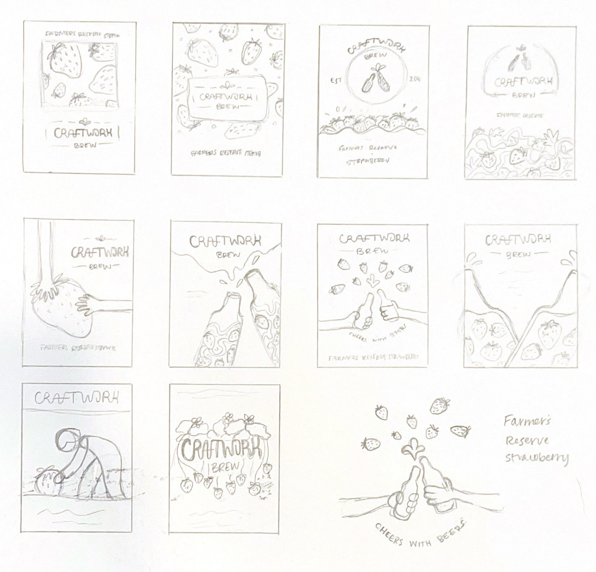 label concept sketches