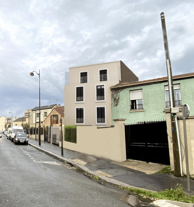 Programme : Construction d’une extension et transformation d’une maison en immeuble de 3 logements